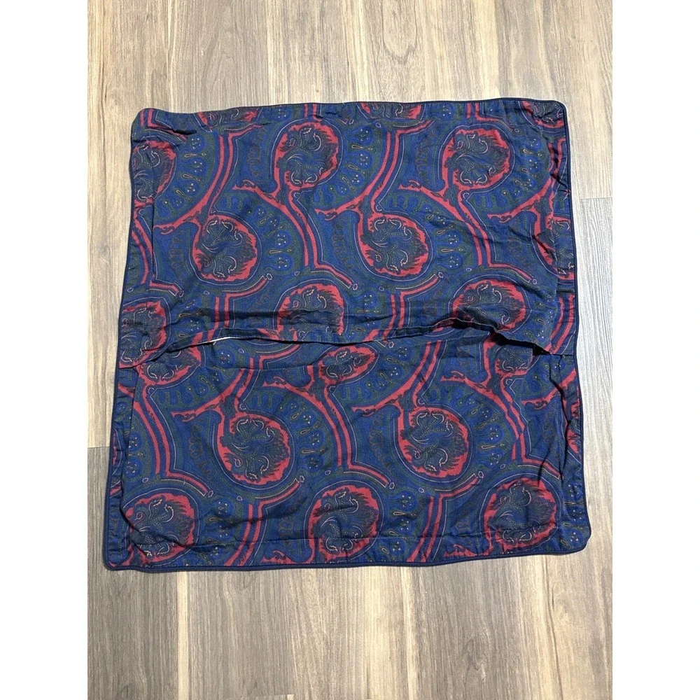 Ralph Lauren‎ MILLBROOK PAISLEY Red Navy Green Floral Euro Sham Moody Regal